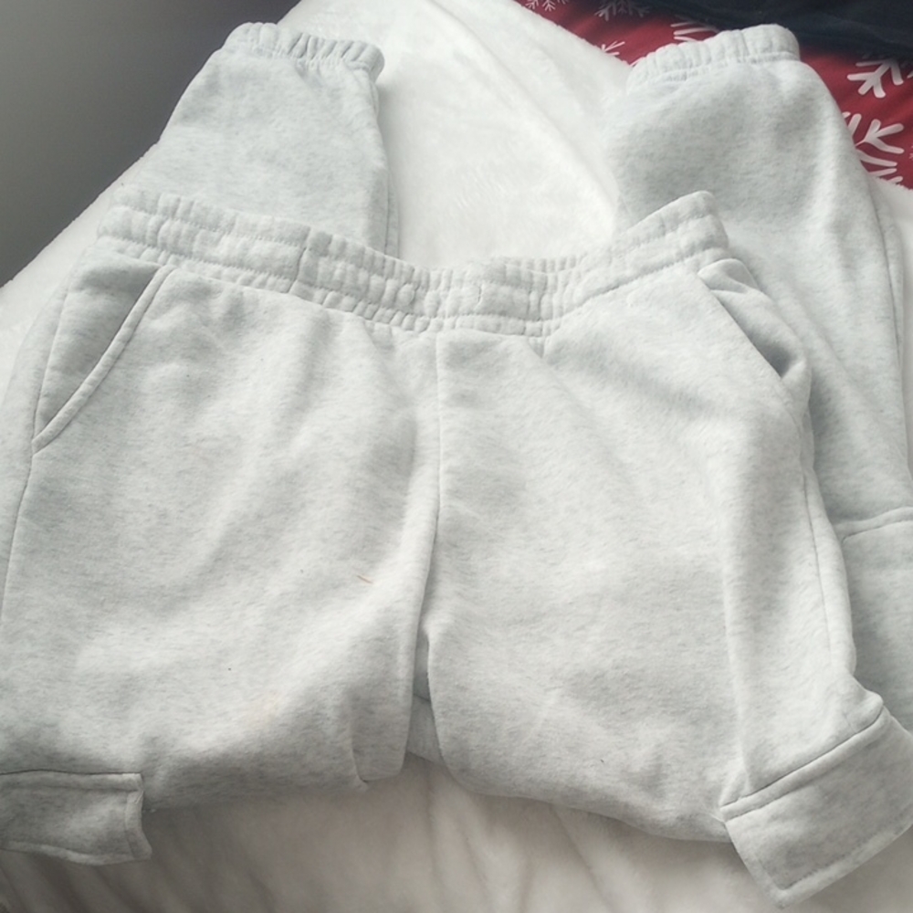 Large Simply Blessed Grey cargo pocket Sweatpants